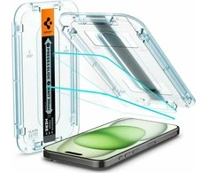 Apsauginis stiklas Spigen GLAS.TR „EZ FIT” 2-PACK iPhone 15 PLUS SKAIDRUS