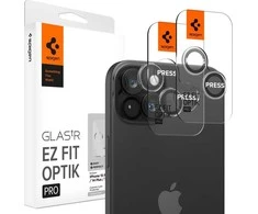 Spigen Glas.tR EZ Fit Optik Pro Camera Cover Apple iPhone 15 / iPhone 15 Plus – 2 vnt.