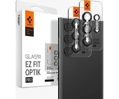 Samsung Galaxy S24 Ultra Spigen Optik. TR ”EZ FIT” kameros apsauga 2-pack juodos spalvos