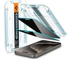 Apsauginis stiklas Spigen stiklas tR EZ Fit (Privacy) 2-pack, skaidrūs - iPhone 15 Pro Max