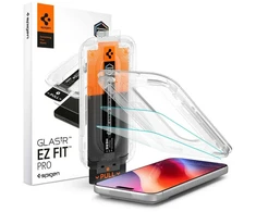 GRŪDINTAS STIKLAS Spigen GLAS.TR EZ FIT Pro HD AC 2-PACK iPhone 16 Pro / 17 / 17 Pro / 18 Pro SKAIDRUS