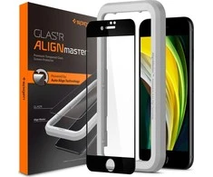Apsauginis ekrano stiklas Spigen ALM FC Apple iPhone 7 / 8 / SE 2020 / 2022 juodos spalvos
