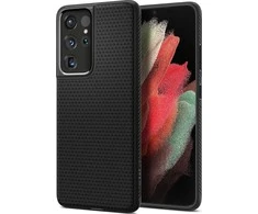 Dėklas Spigen Liquid Air, juodos spalvos – Samsung Galaxy S21 Ultra