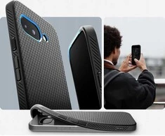 Spigen Liquid Air Dėklas, skirtas Google Pixel 9A – Matinis Juodas