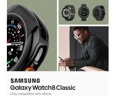 „Spigen Liquid Air“, matinis juodas - „Galaxy Watch 8 Classic“ (46 mm)