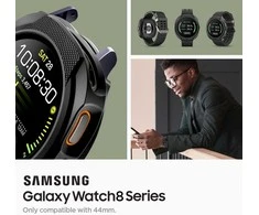 „Spigen Liquid Air“, matinis juodas - „Galaxy Watch 8“ (44 mm)