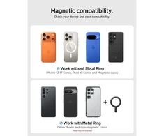 SPIGEN STK100 VACUUMLOCK magnetinis MagSafe prietaisų skydelio laikiklis automobiliui, juodas
