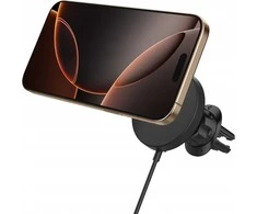 Spigen „OneTap Pro 4 MagSafe“ automobilinis įkroviklis, juodas - belaidis / su oro išleidimo anga
