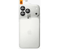 FOTOAPARATO APSAUGA Spigen OPTIK PRO GLAS.TR EZ FIT CAMERA PROTECTOR 2-PACK IPHONE 18 PRO / 18 PRO MAX TAMSIAI PILKA