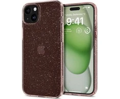 Dėklas „Spigen“ skystųjų kristalų blizgučiai, skirti „iPhone 15 Plus“.