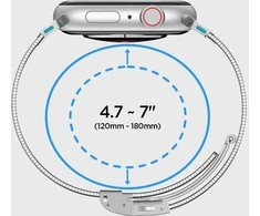 Spigen Sleek Link. sidabrinis - Apple Watch 42mm/41mm/40mm/38mm