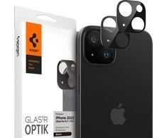 Spigen Glass tR Optik 2 vnt., juodos spalvos - iPhone 15/15 Plus/14/14 Plus
