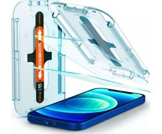 Apsauginis ekrano stiklas Spigen TR „EZ FIT” 2-pack Apple iPhone 12/12 Pro