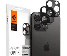 Spigen Optik. TR Camera Protector Camera tempered glass (2 vnt) iPhone 14 Pro / 14 Pro Max juodos spalvos