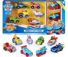 Spin Master Paw Patrol Mighty Pups True Metal rinkinys iš 8 lietų metalinių transporto priemonių