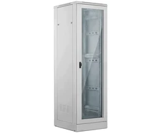 Spinta 24U 600x600, stiklinės priekinės durys, metalinės galinės durys, spyna, 4 atraminės sijos, komplekte cokolis, savarankiškam surinkimui, spalva pilka, ALANTEC