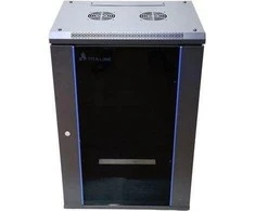 EXTRALINK 15U 600X600 ant sienos montuojama spintelė juodas