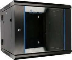 EXTRALINK 6U 600X600 AZH sieninė spintelė sūpynės tipo juodas