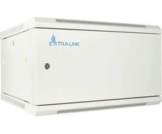 EXTRALINK 6U 600X450 ASP sieninė spintelė metalinių durų pilka