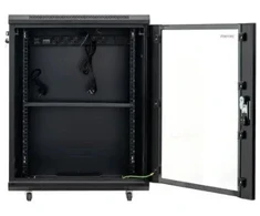 Spinta Incobex RACK 19 wisząca 15U 600x450 Seria: ALL IN ONE (Drzwi szklane, juoda) (INL-RW-15U-6045-S-C)