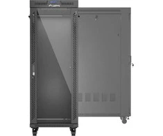 LANBERG Rack spintelė 19 laisvai stovinti 32U 600x1000 plokščia pakuotė su stiklinėmis durelėmis LCD juodas