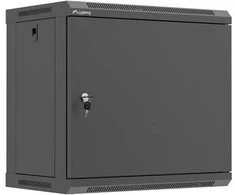 SZAFA INSTALACYJNA RACK WISZĄCA 19" 9U 540X350 Juoda DRZWI PEŁEN METAL LANBERG (FLAT PACK)