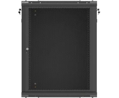 Spinta Lanberg Montavimo pakabinama rack 19'' 15U 600X600 juoda perforuotomis durimis (flat pack) (WF01-6615-23B)