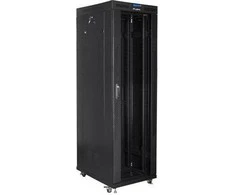 LANBERG laisvai pastatomas stelažas 19 colių spintelė 42U 800x800 stiklinių durų LCD butas juodas