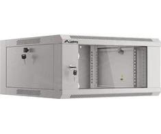 LANBERG 19 colių sieninis stovas 4U/570x600 išmontuojamas greitai surenkamas flat pack pilkas