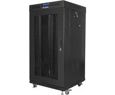 LANBERG stovo spintelė 19 colių laisvai pastatoma 22U/600X600 plokščia pakuotė su tinklinėmis durelėmis LCD Juodas V2