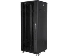 LANBERG FF01-6632-12B-kpl laisvai pastatomas stovas 19 išmontuotas plokščias paketas 32U/600x600mm juodas