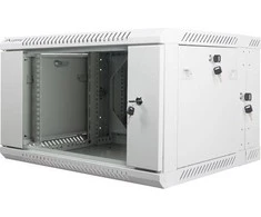 LANBERG WF02-6606-10S sieninis dvigubos sekcijų stelažas 19 colių plokščias paketas 6U/600x600mm pilkas