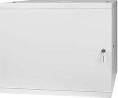 LEXI-Net 19" sieninė spinta Basic 9U 525x450, skardos durys, be nugaros, išlankstoma, pilka