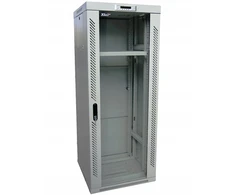 LEXI-Net 19" stovo spintelė 18U 600x600 nuimama, vėdinimo blokas, termostatas, ratai, 600kg, stiklas, pilka
