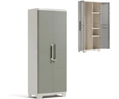 TV staliukas KETER DAUGIAFUNKCINĖ SPINTA LINEAR WOOD KREMINĖ/ SMĖLIO SPALVOS