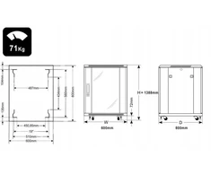 Pulsar RS2768 spintelė RACK 27U, stovima, surenkama