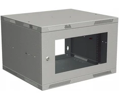Solarix sulankstoma sieninė spinta SENSA LITE 9U 450mm, durelių stiklas, RAL 7035 SENSA-L-9U-545-11-G