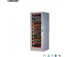 „Intellinet“ tinklo sprendimų spintelė „De178“, 42U, 600x800, 19 colių stelažas, stiklinės durys, pilka
