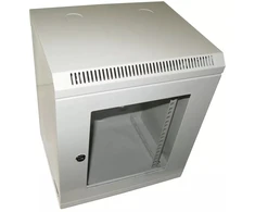 XtendLan 10" sieninė spinta 9U 350x140, keliamoji galia 50 kg, organinio stiklo durys, suvirintos, pilkos spalvos
