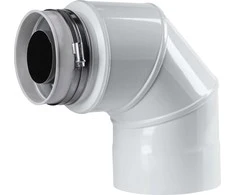 SpiroFlex 60/100-80/125 baltas VK adapteris