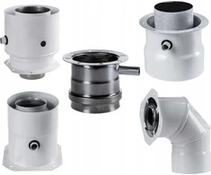 SpiroFlex 60/100-80/125 S adapteris su kondensatoriumi baltas TIESUS ADAPTERIS SU DALYTUVIU DUVAL