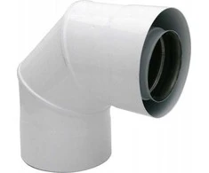 SpiroFlex 60/100 dvisienis alkūnė 90 balta