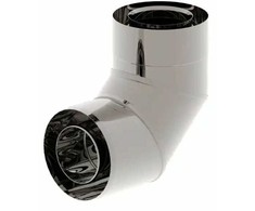 SpiroFlex 60/100 turbo dvigubos sienelės alkūnė (n) 90 laipsnių