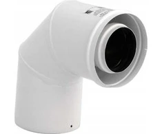 SpiroFlex 80/125 dvigubos sienelės alkūnė 90 balta 2 SIENĖ ALKŪNĖ BALTA 90