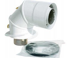 SpiroFlex F alkūnės adapteris 60/100-80/125 su baltomis jungtimis