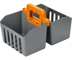 Splast TSK-0006 Plastikinis vežimėlis 2x25l + krepšelis