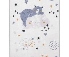 Kilimas vidaus Splendid BEAR Printed baltas/pilkas 160 x 120