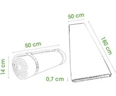 Sleeping pad 180 x 50 x 0,7 cm pilka Spokey DRIFTER