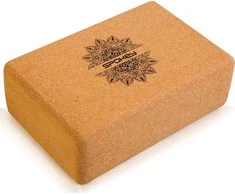 Spokey NIDRA Yoga Block, 7,5 x 15,2 x 22,5 cm, ruda, kamštiena