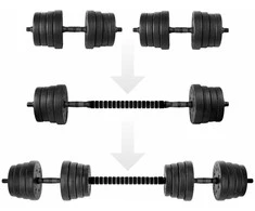 Hantelių rinkinys 2 x 15 kg Spokey PONDUS 30